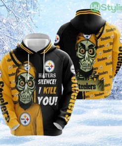 NFL Pittsburgh Steelers Haters Silence I Kill You Get Ready 3D Hoodie All Over Print For Game Day Product Photo 1