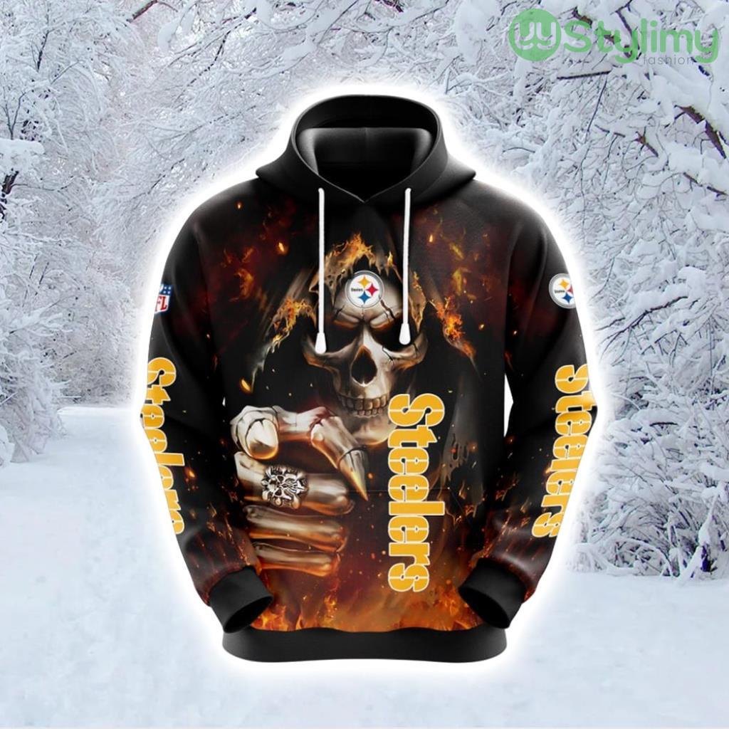 NFL Pittsburgh Steelers Skull Champion Your Team Hoodie 3D All Over Print 6 NFL Pittsburgh Steelers Skull Champion Your Team Hoodie 3D All Over Print Product Photo 1