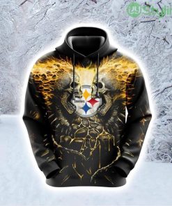 NFL Pittsburgh Steelers Skull Score Big In Style Hoodie 3D All Over Print Product Photo 1