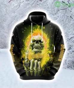 NFL Pittsburgh Steelers Skull Unite In Team Colors Hoodie 3D All Over Print Product Photo 1