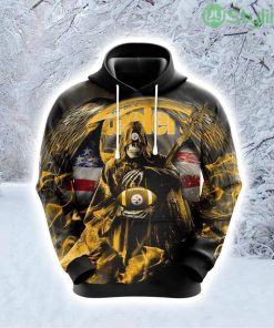 NFL Pittsburgh Steelers Skull Unleash Your Fandom Hoodie 3D All Over Print Product Photo 1