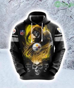 NFL Pittsburgh Steelers Skull Up For Victory Hoodie 3D All Over Print Product Photo 1