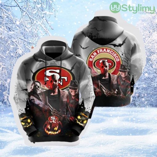 NFL San Francisco 49ers Halloween Horror Night Celebrate Your Team In Style 3D Hoodie All Over Print Product Photo 1
