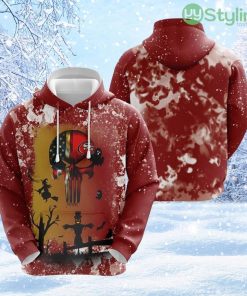 NFL San Francisco 49ers Punisher Skull American Flag Halloween 3D Hoodie All Over Print For Fans Product Photo 1