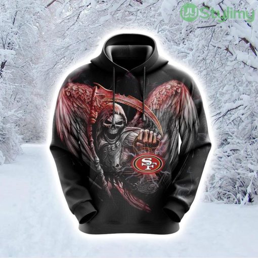 NFL San Francisco 49ers Skull Champion Your Team Hoodie 3D All Over Print Product Photo 1