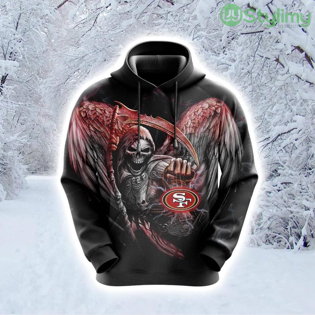 NFL San Francisco 49ers Skull Champion Your Team Hoodie 3D All Over Print 6 NFL San Francisco 49ers Skull Champion Your Team Hoodie 3D All Over Print Product Photo 1