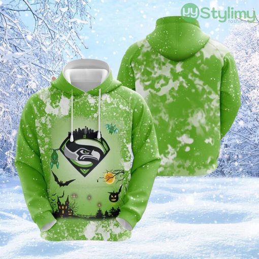 NFL Seattle Seahawks American Football Logo Halloween 3D Hoodie All Over Print For Awesome Fans Product Photo 1