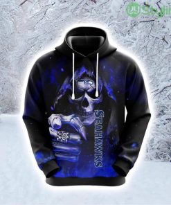 NFL Seattle Seahawks Skull Champion Your Team Hoodie 3D All Over Print Product Photo 1