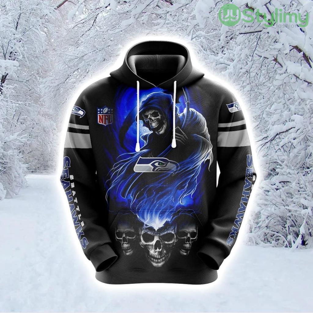 NFL Seattle Seahawks Skull Trendy Fanwear Hoodie 3D All Over Print 6 NFL Seattle Seahawks Skull Trendy Fanwear Hoodie 3D All Over Print Product Photo 1