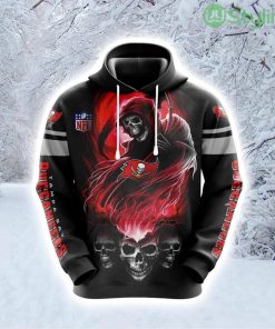 NFL Tampa Bay Buccaneers Skull Celebrate Game Day With Flair Hoodie 3D All Over Print Product Photo 1