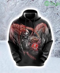 NFL Tampa Bay Buccaneers Skull Trendy Fanwear Hoodie 3D All Over Print Product Photo 1