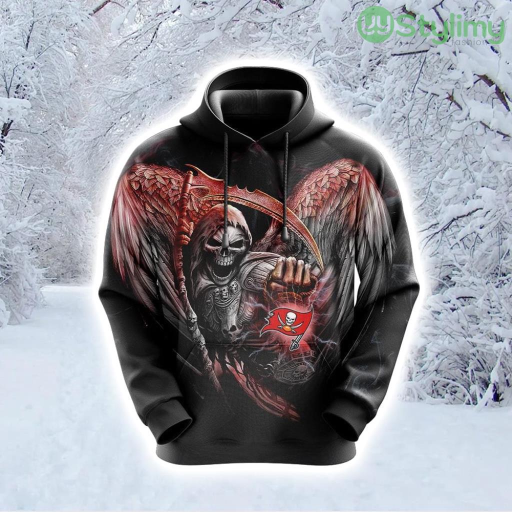 NFL Tampa Bay Buccaneers Skull Trendy Fanwear Hoodie 3D All Over Print 6 NFL Tampa Bay Buccaneers Skull Trendy Fanwear Hoodie 3D All Over Print Product Photo 1