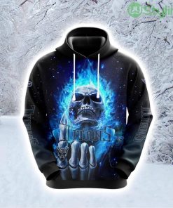 NFL Tennessee Titans Skull Celebrate Game Day With Flair Hoodie 3D All Over Print Product Photo 1