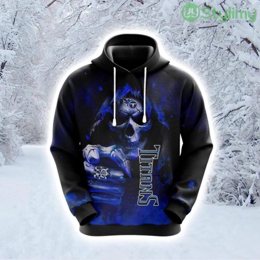 NFL Tennessee Titans Skull Champion Your Team Hoodie 3D All Over Print Product Photo 1