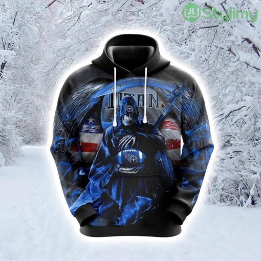 NFL Tennessee Titans Skull Score Big In Style Hoodie 3D All Over Print Product Photo 1