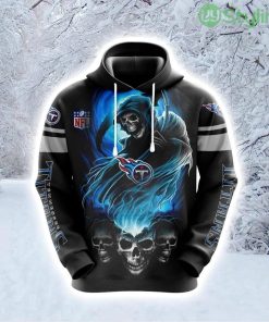 NFL Tennessee Titans Skull Unite In Team Colors Hoodie 3D All Over Print Product Photo 1