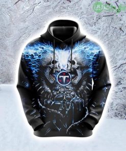 NFL Tennessee Titans Skull Unleash Your Fandom Hoodie 3D All Over Print Product Photo 1