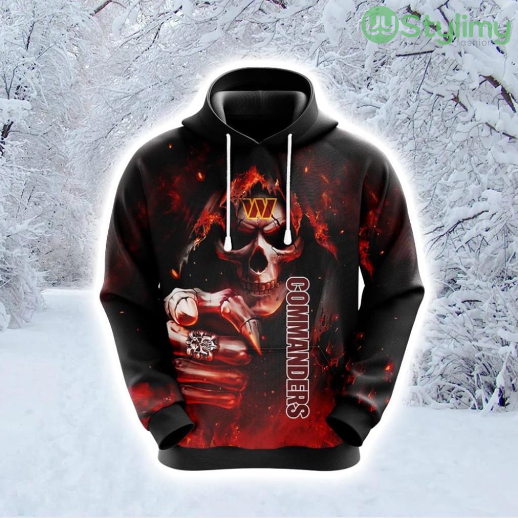 NFL Washington Commanders Skull Fashionable Game Time Attire Hoodie 3D All Over Print 6 NFL Washington Commanders Skull Fashionable Game Time Attire Hoodie 3D All Over Print Product Photo 1