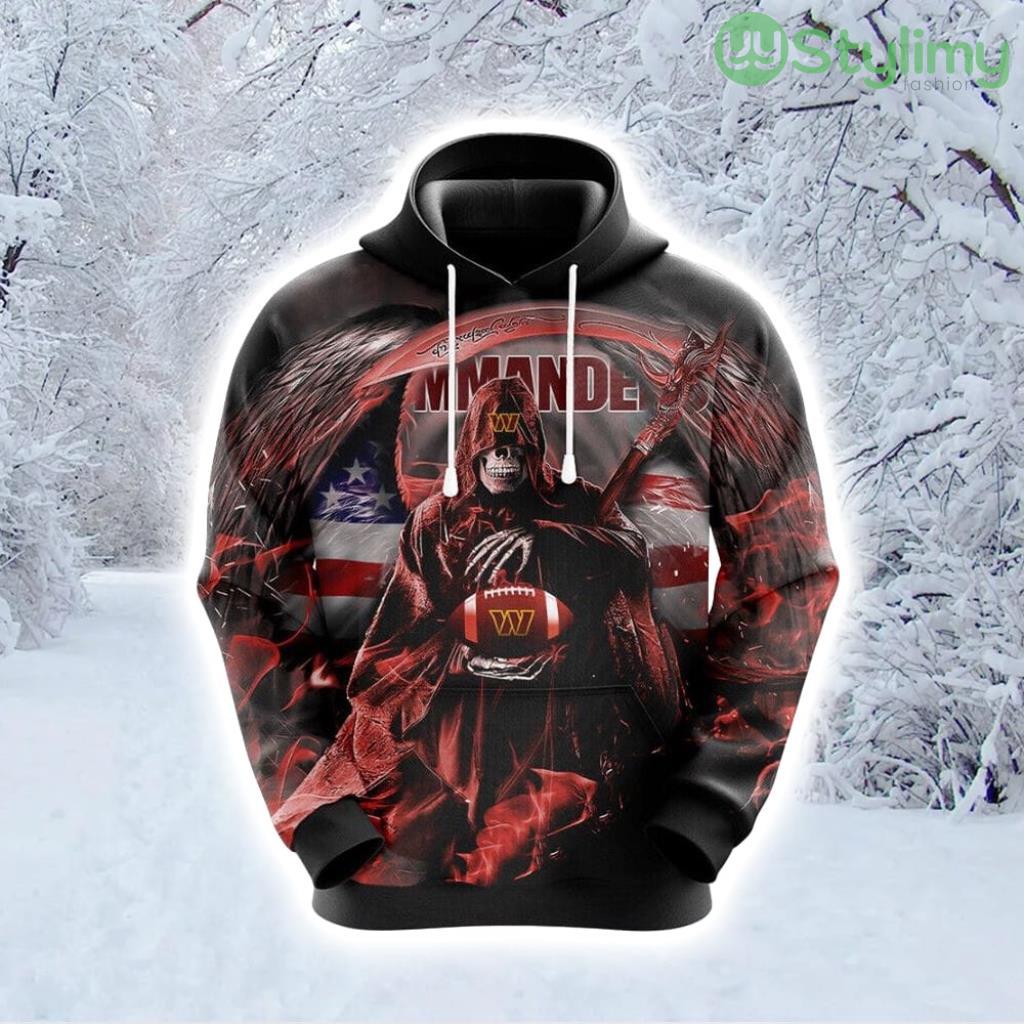 NFL Washington Commanders Skull Score Big In Style Hoodie 3D All Over Print 6 NFL Washington Commanders Skull Score Big In Style Hoodie 3D All Over Print Product Photo 1