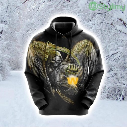NFL Washington Commanders Skull Up For Victory Hoodie 3D All Over Print Product Photo 1