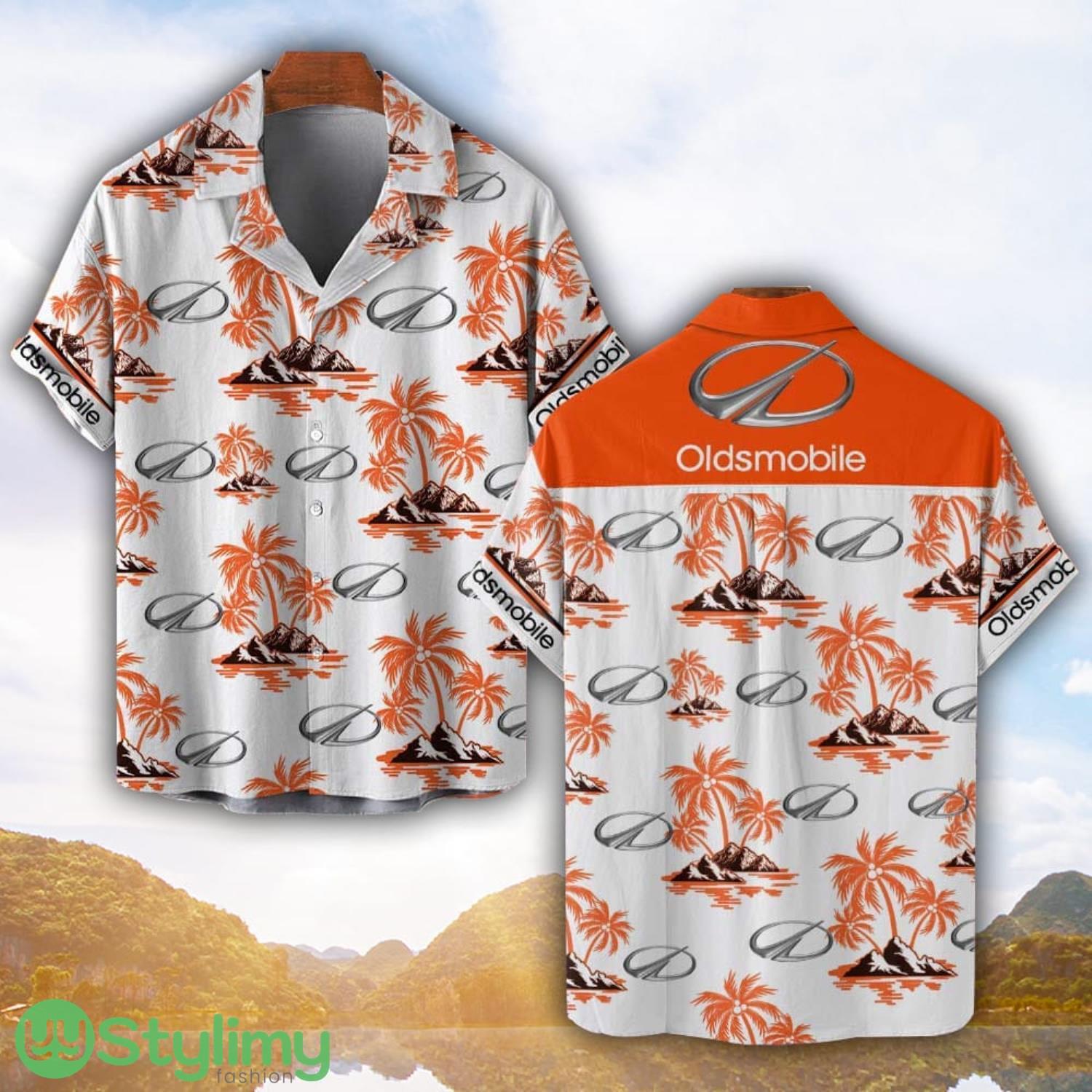 Oldsmobile Orange Coconut Pattern Combo 3D Hawaiian Shirt And Shorts 3 Oldsmobile Orange Coconut Pattern Combo 3D Hawaiian Shirt And Shorts Product Photo 1