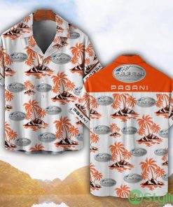 Pagani Orange Coconut Pattern Combo 3D Hawaiian Shirt And Shorts Product Photo 1