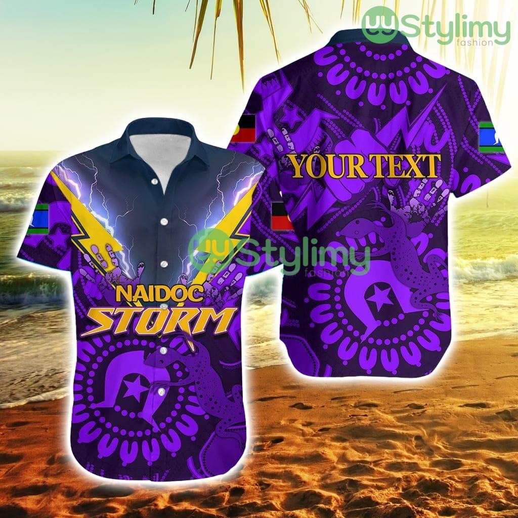 Personalised Naidoc Melbourne Storm Hawaiian Shirt Naidoc Patterns Trending Summer 2 Personalised Naidoc Melbourne Storm Hawaiian Shirt Naidoc Patterns Trending Summer Product Photo 1