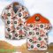 Plymouth Orange Coconut Pattern Combo 3D Hawaiian Shirt And Shorts Product Photo 2