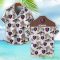 Scania Brown Coconut Tree Pattern 3D Hawaiian Shirt And Shorts Product Photo 2