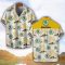 Skoda Auto Yellow Coconut Pattern Combo 3D Hawaiian Shirt And Shorts Product Photo 2