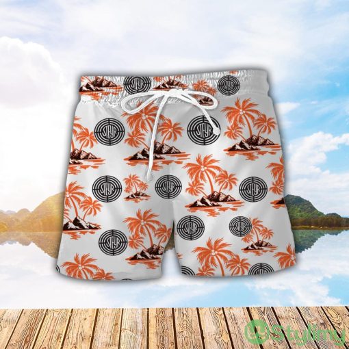 Steyr Orange Coconut Pattern Combo 3D Hawaiian Shirt And Shorts Product Photo 2