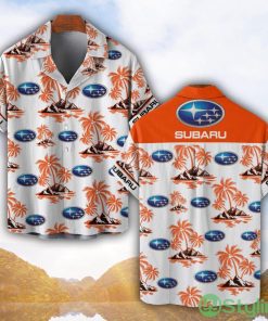 Subaru Orange Coconut Pattern Combo 3D Hawaiian Shirt And Shorts Product Photo 1