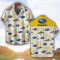 Subaru Yellow Coconut Pattern Combo 3D Hawaiian Shirt And Shorts Product Photo 2