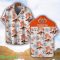 Toyota Orange Coconut Pattern Combo 3D Hawaiian Shirt And Shorts Product Photo 2