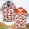 Versatile Orange Coconut Pattern Combo 3D Hawaiian Shirt And Shorts Product Photo 2