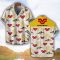 Versatile Yellow Coconut Pattern Combo 3D Hawaiian Shirt And Shorts Product Photo 2