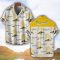 Vespa Yellow Coconut Pattern Combo 3D Hawaiian Shirt And Shorts Product Photo 2