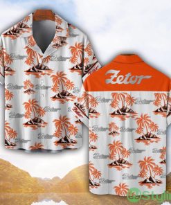 Zetor Orange Coconut Pattern Combo 3D Hawaiian Shirt And Shorts Product Photo 1