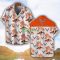 Chevrolet Corvette Orange Coconut Pattern Combo 3D Hawaiian Shirt And Shorts Product Photo 2