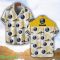 Saab Automobile Yellow Coconut Pattern Combo 3D Hawaiian Shirt And Shorts Product Photo 2