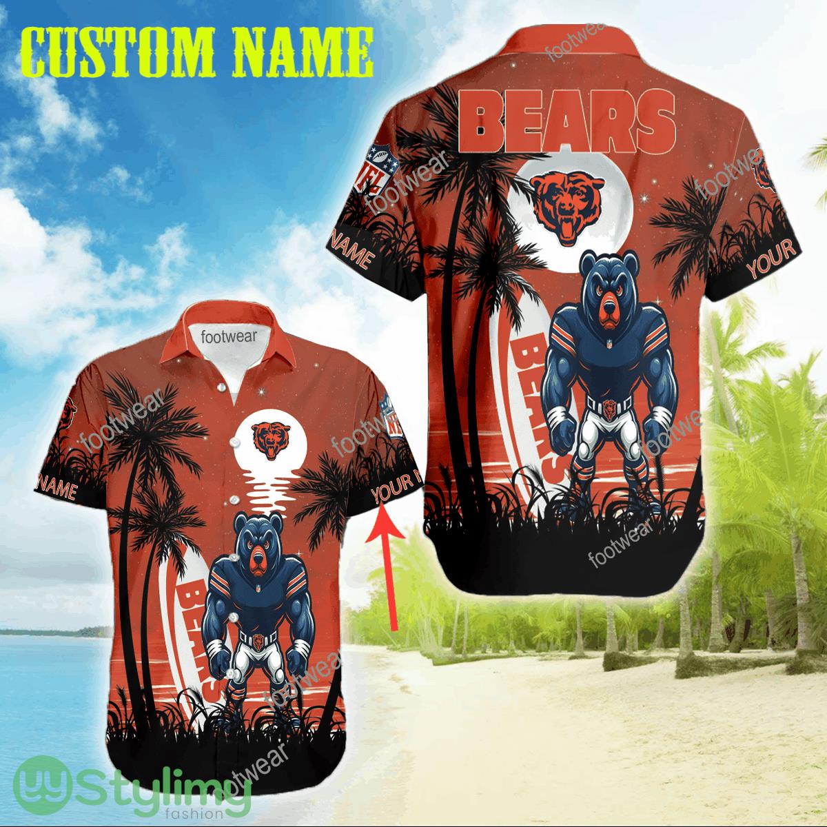 Chicago Bears Mascot Tree Hula New 3D Hawaiian Shirt For Summer Custom Name 2 Chicago Bears Mascot Tree Hula New 3D Hawaiian Shirt For Summer Custom Name - Chicago Bears Mascot Tree Hula New 3D Hawaiian Shirt For Summer Custom Name