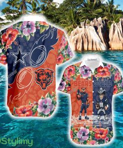 Chicago Bears VS Dallas Cowboys Surf AOP Hawaiian Shirt Men And Women Gift - Chicago Bears VS Dallas Cowboys Surf AOP Hawaiian Shirt Men And Women Gift