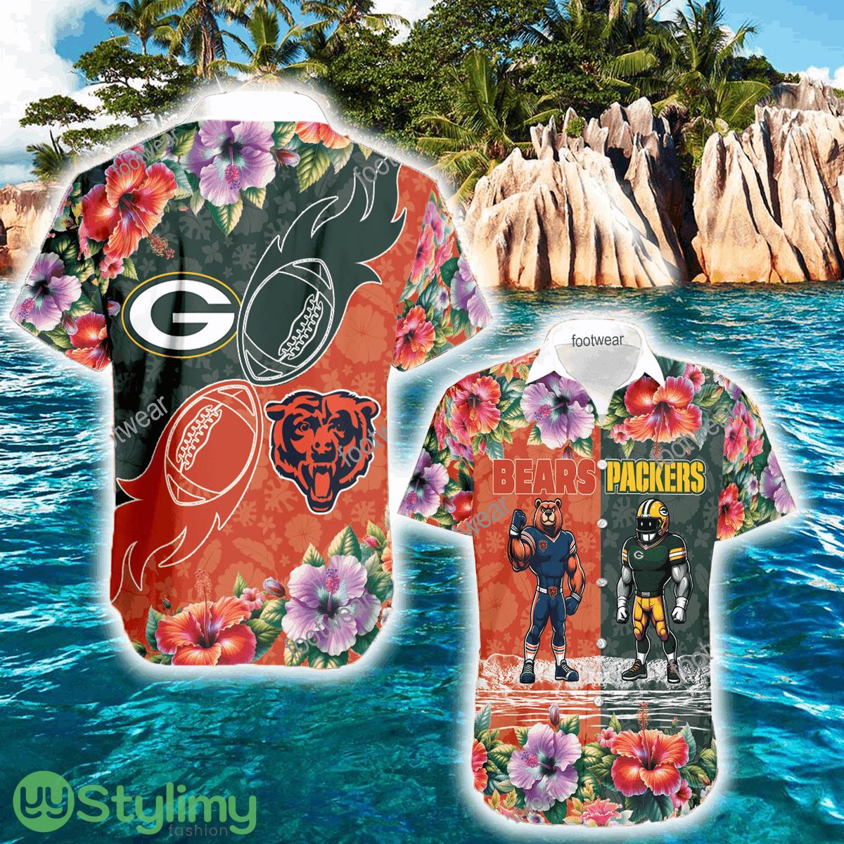 Chicago Bears VS Green Bay Packers Luau New Beach Hawaiian Shirt Gift For Fans 2 Chicago Bears VS Green Bay Packers Luau New Beach Hawaiian Shirt Gift For Fans - Chicago Bears VS Green Bay Packers Luau New Beach Hawaiian Shirt Gift For Fans