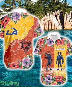 Chicago Bears VS Los Angeles Rams Tropical Aloha Hawaiian Shirt For Summer - Chicago Bears VS Los Angeles Rams Tropical Aloha Hawaiian Shirt For Summer